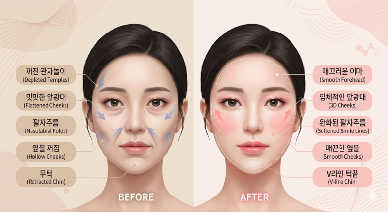 내 얼굴에 맞는 풀페이스필러 용량 신사역피부과에서 상담하세요
